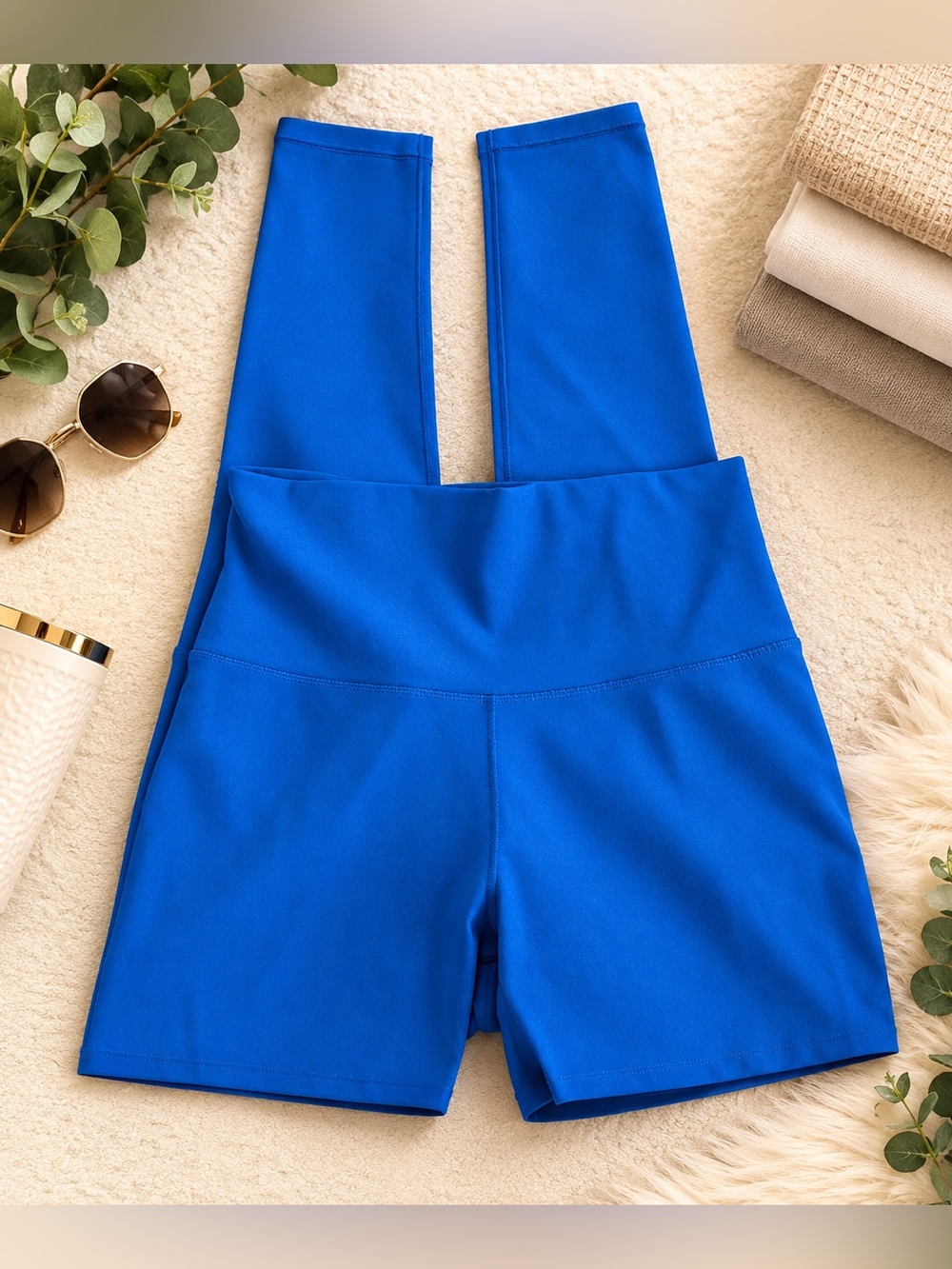 ✨ Bright Blue High-Waist Leggings Size Medium ✨